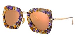 Jesse Square Purple Floral Sunglasses2
