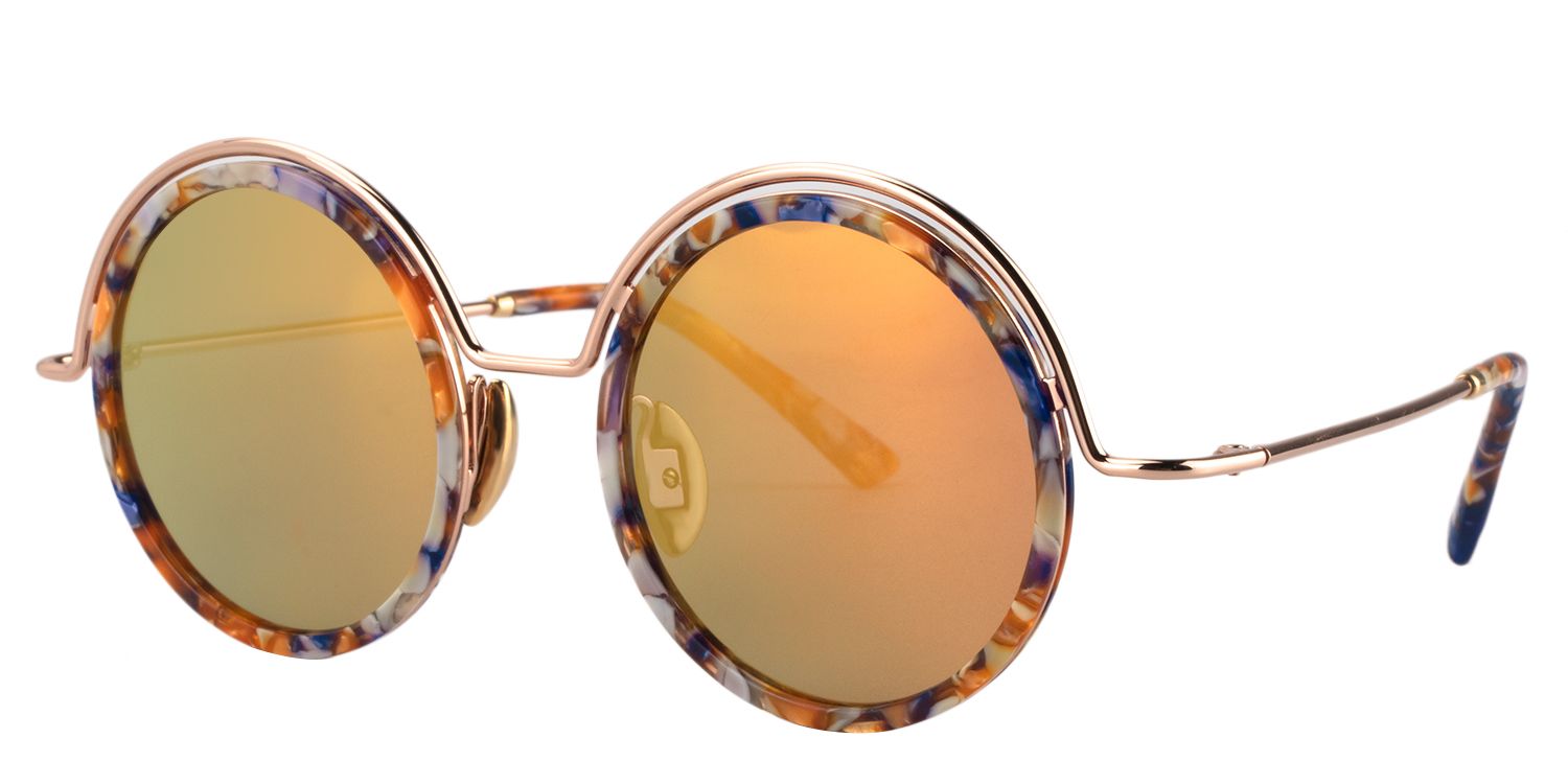 Round Purple Floral Sunglasses | Zeelool Sunglasses2