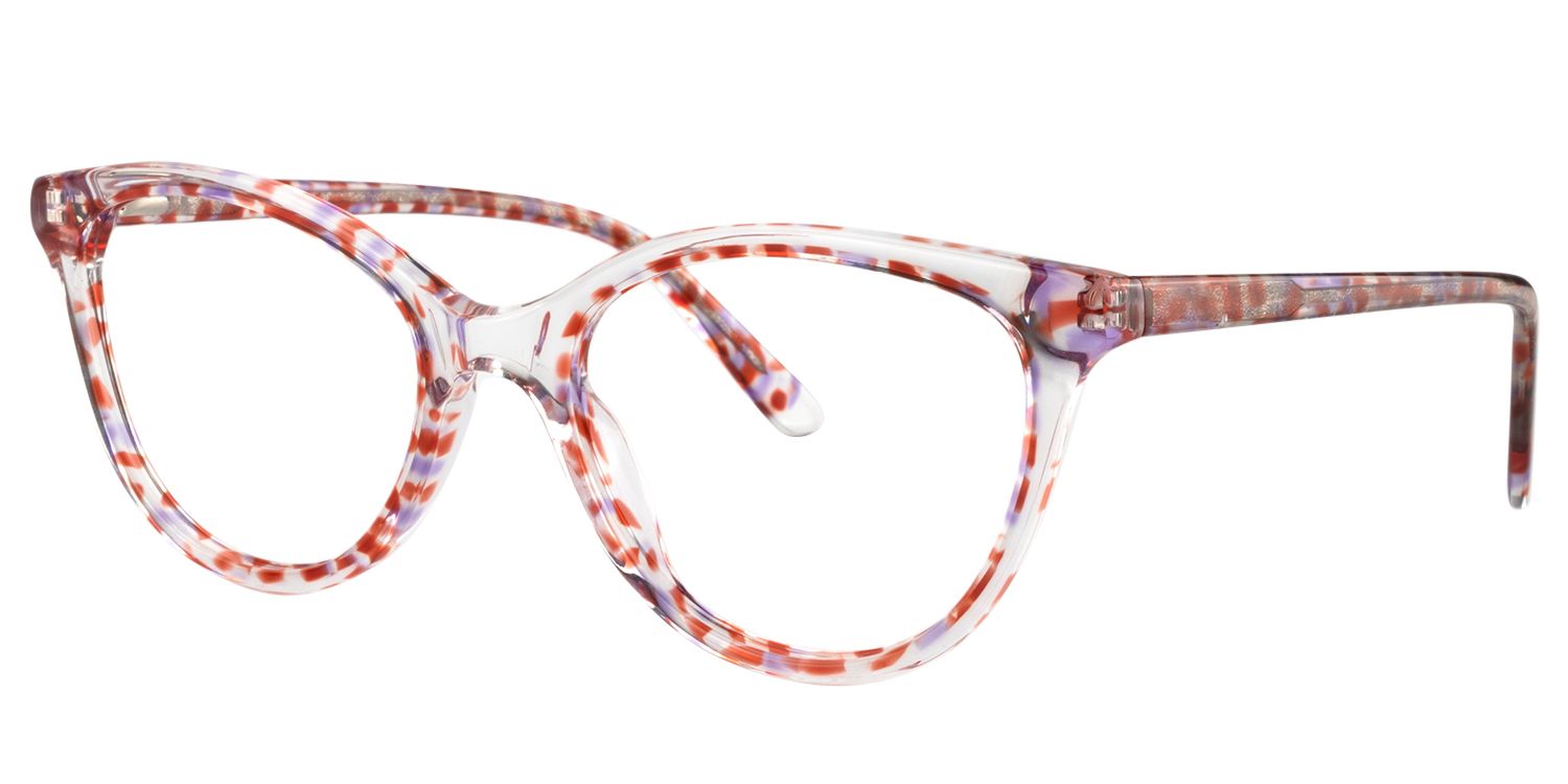 Oval Red Glasses | Zeelool Glasses2