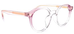 Ysabel Round Pink Glasses2