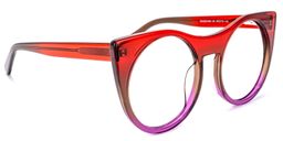 Zora Cateye Red-Purple Glasses2