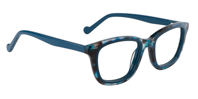 Rectangle Blue Black Glasses | Zeelool Glasses Online3