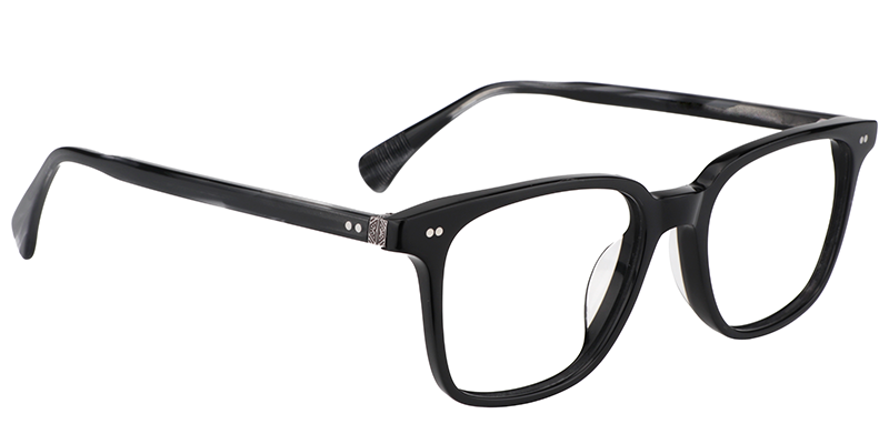 Rectangle Black Glasses | Zeelool Eyeglass Frames3