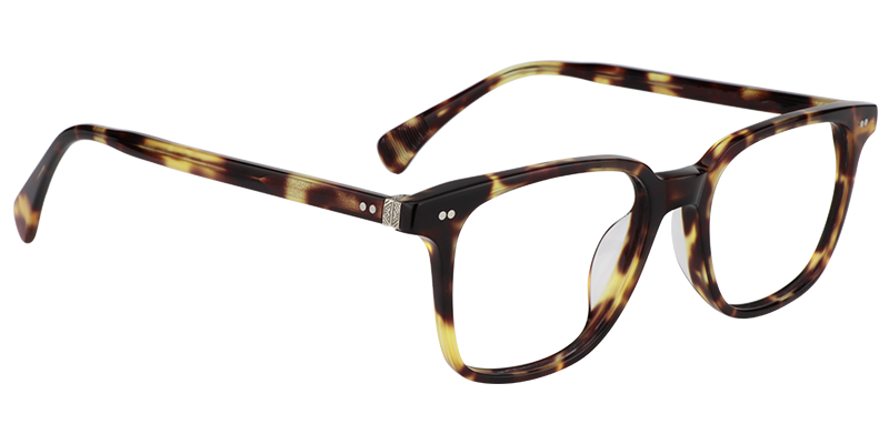 Rectangle Light Amber Glasses | Zeelool Eyeglass Frames3