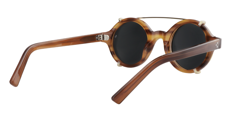 Clip-On Burnt Umber Sunglasses | Zeelool Sunglasses5