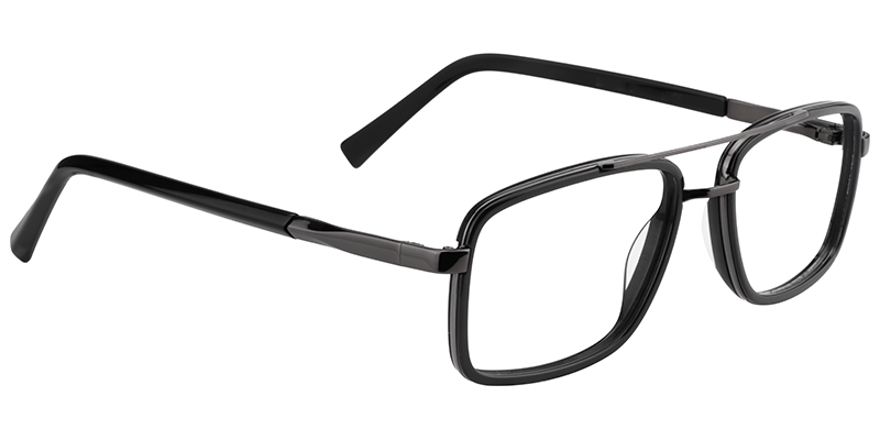 Aviator Black Glasses | Zeelool Eyeglasses3