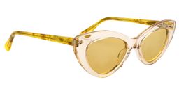 Alfreda Cat eye Beige Clear Sunglasses3