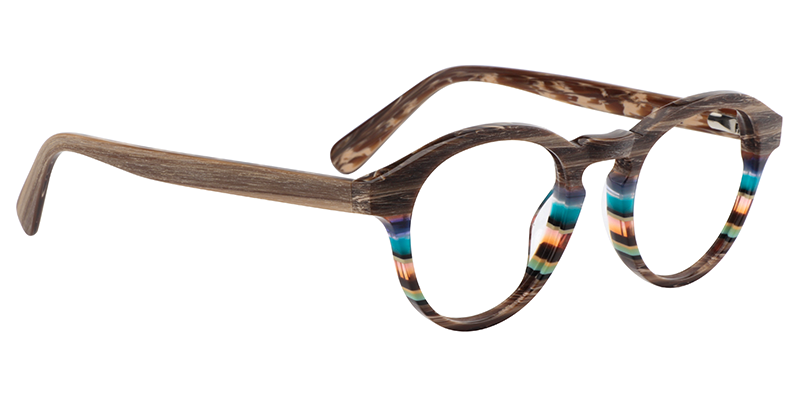 Round Wood Glasses | Zeelool Affordable Eyeglasses3