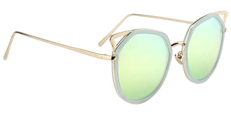 Cateye Green Sunglasses | Zeelool Sunglasses3