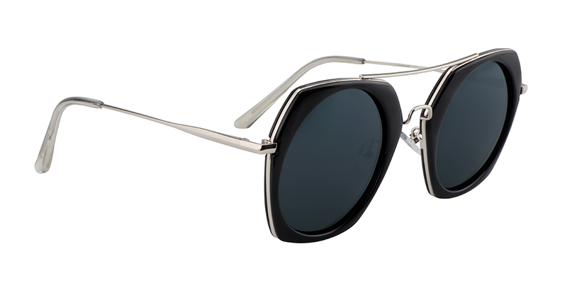 Geometric Dark Gray Sunglasses | Zeelool Sunglass Frames3