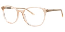 Addie Round Beige Clear Glasses3