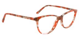 Alvira Oval Orange-Pattern Glasses3