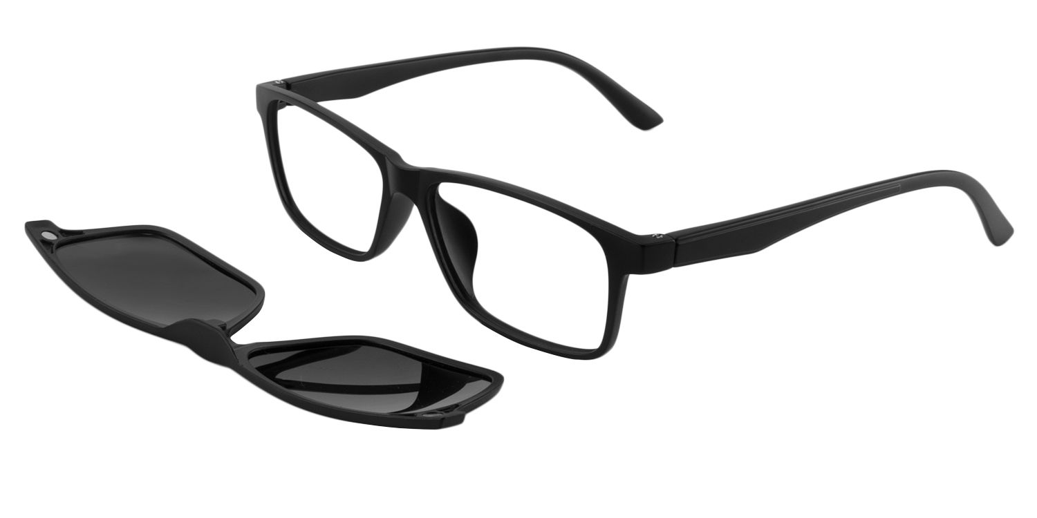 Rectangle Black Glasses | Zeelool Glasses4