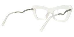 Notes Cateye White Glasses4