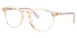 Xanthe Round Beige Clear Glasses2