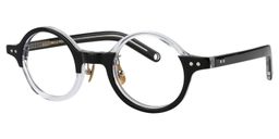 Xiho Round Black Clear Glasses2
