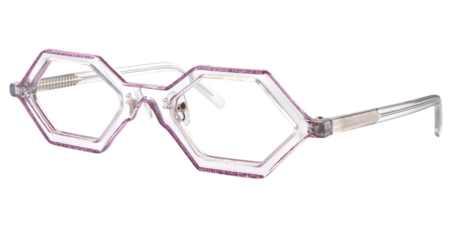 Geometric Purple Glasses | Zeelool Glasses2