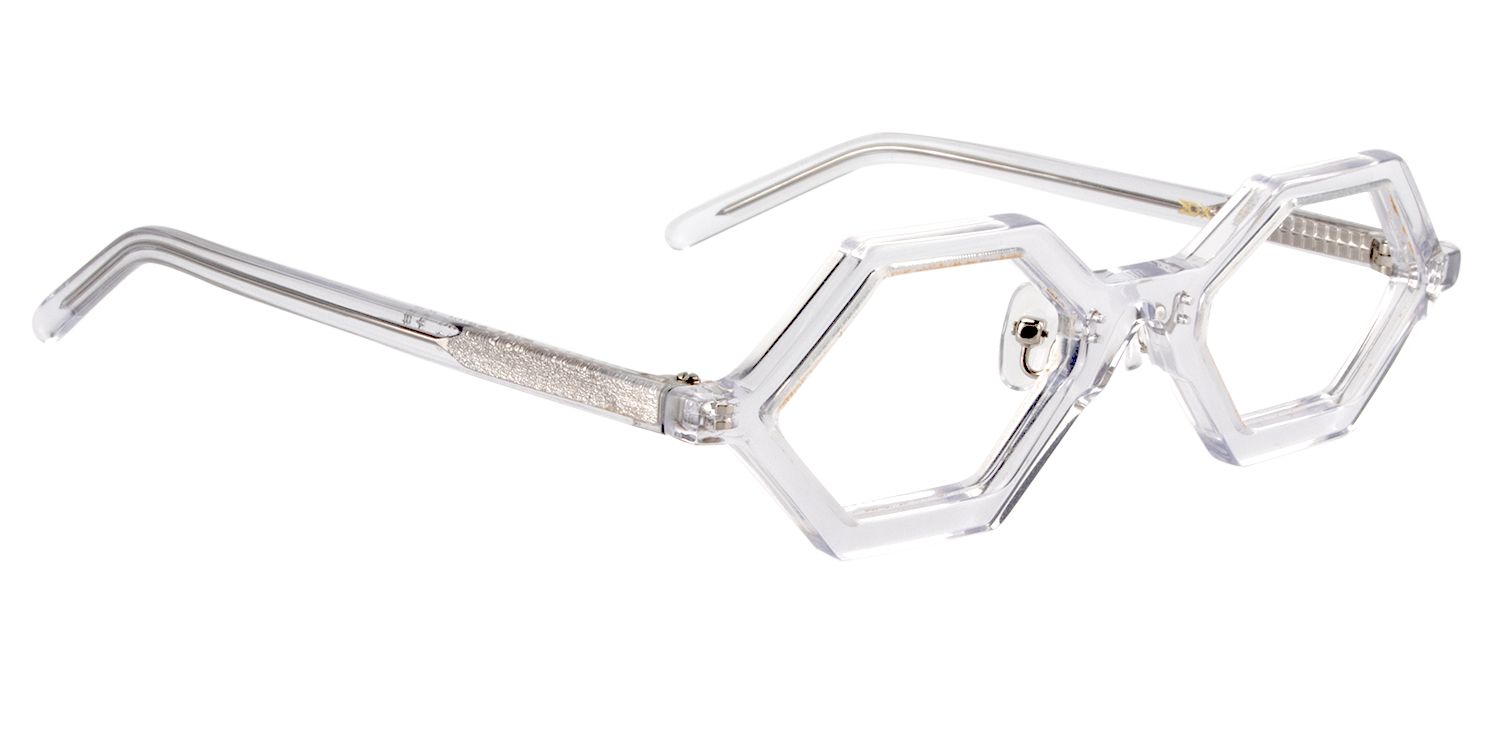 Geometric Clear Glasses | Zeelool Glasses3