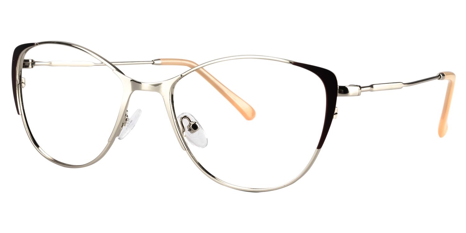 Cat eye Silver Glasses | Zeelool Glasses2