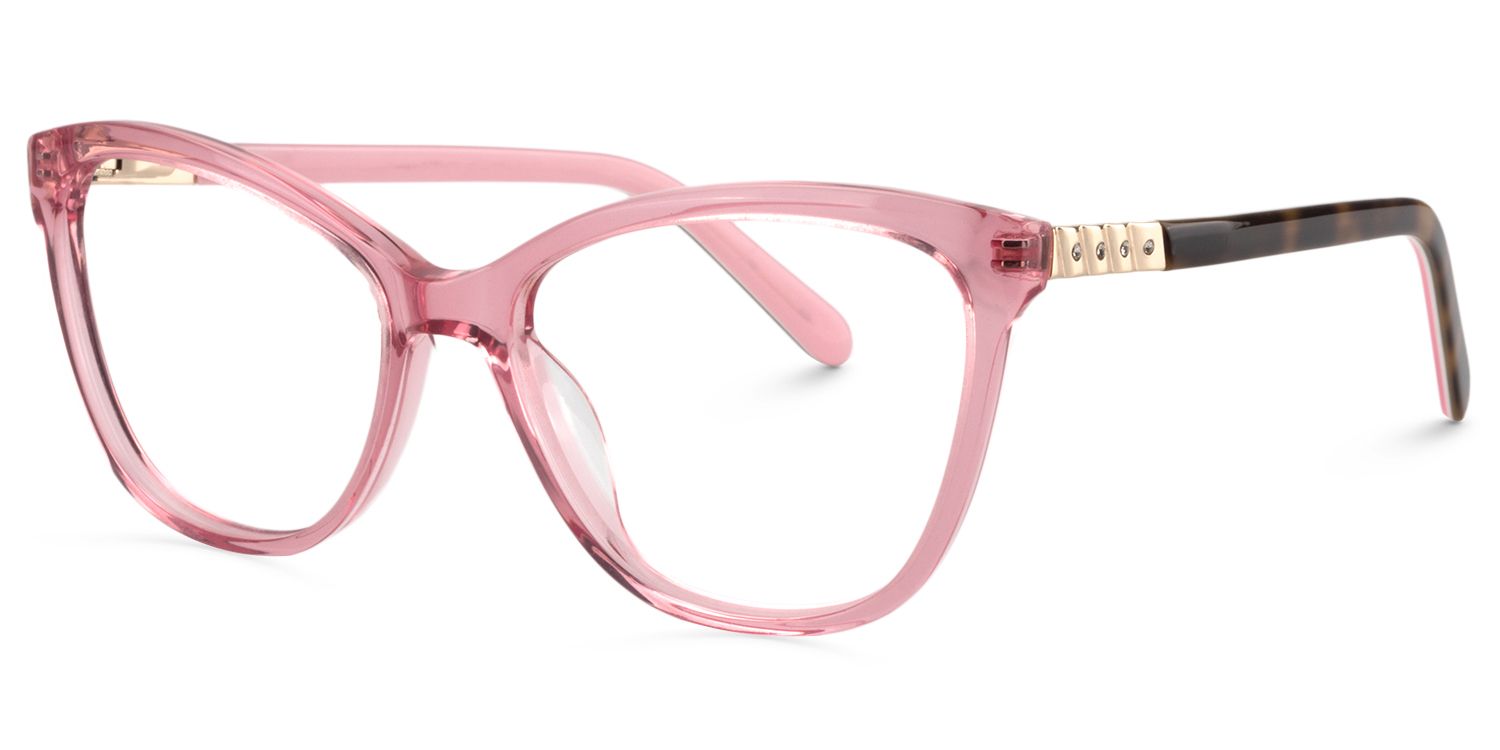 Cat eye Red/Pink Glasses | Zeelool Glasses3