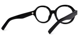 Chavis Round Black Glasses4