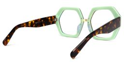 Otero Geometric Green-Yellow Glasses4
