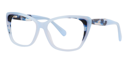 Snow Cat Eye Blue Glasses3