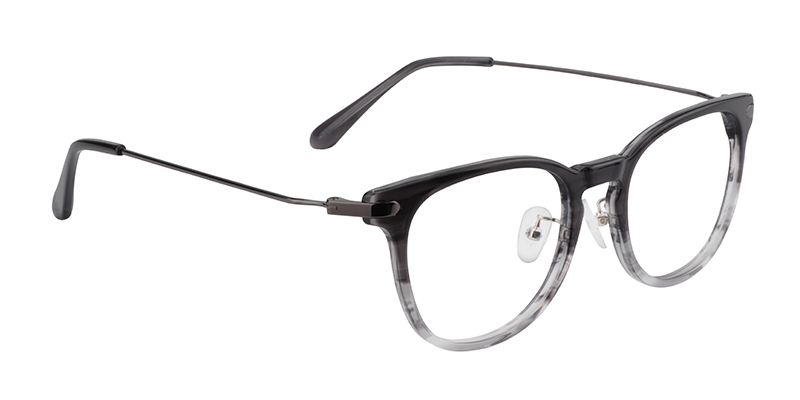 Oval Gray Glasses | Zeelool Eyeglasses Online3