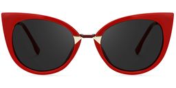 Jacqueline Red Cat eye Sunglasses0