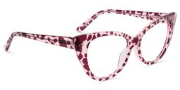 Cindy Cat Eye Berry Glasses2