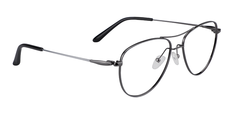 Aviator Gray Glasses | Zeelool Eyeglasses3