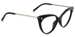 Alivia Cat Eye Black Glasses2
