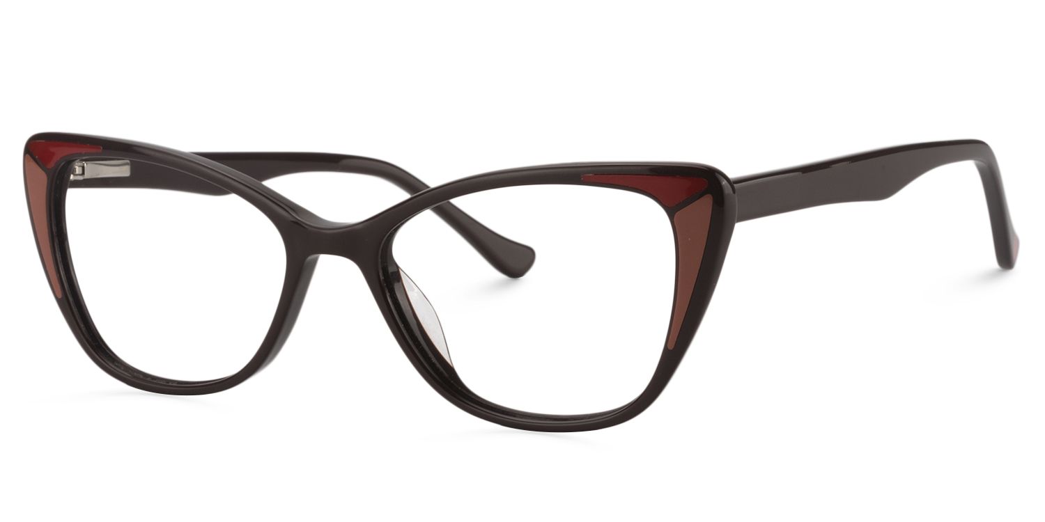 Cat eye Brown Glasses | Zeelool Glasses2
