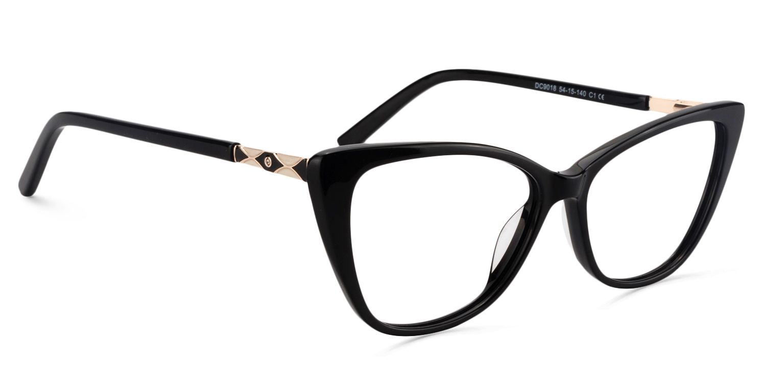 Cat eye Black Glasses | Zeelool Glasses3