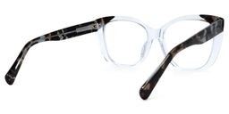 Liranzo Cateye Blue Glasses4