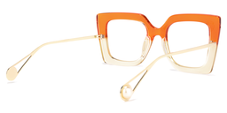 Qatar Orange Square Glasses4