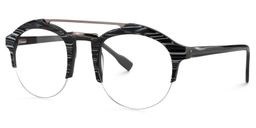 Carson Aviator Black-White Glasses2
