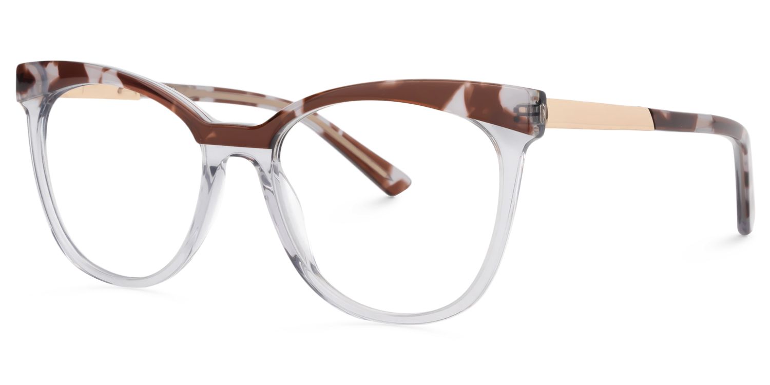 Browline Gray Glasses | Zeelool Glasses2