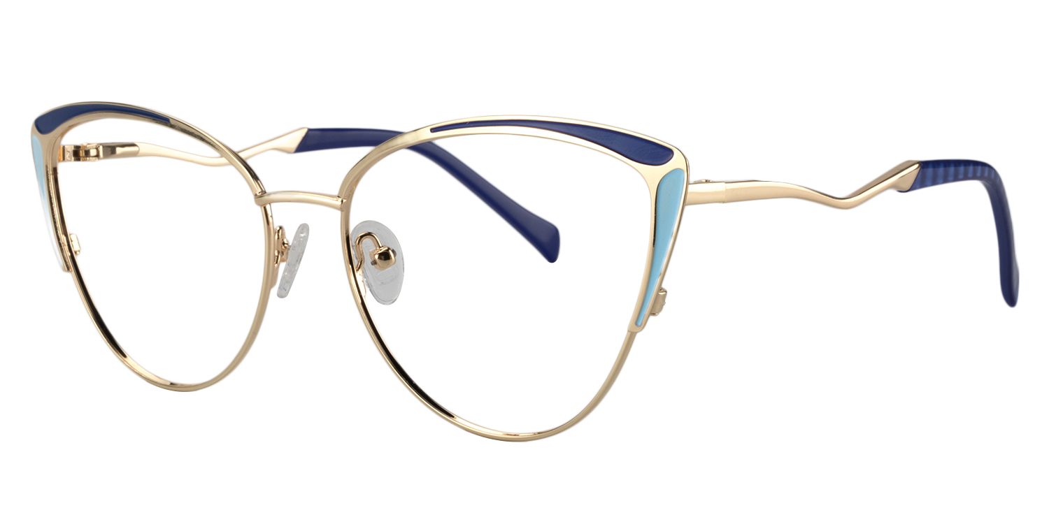 Cat Eye Blue Glasses | Zeelool Glasses3