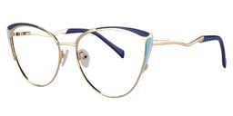 Celestine Cat Eye Blue Glasses3