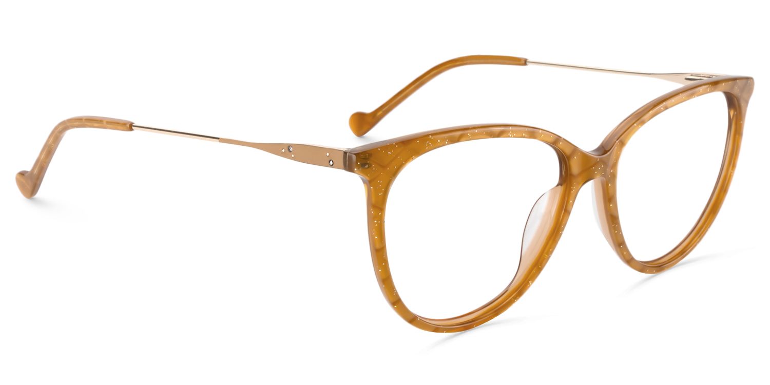 Round Earthy-Yellow Glasses | Zeelool Glasses3