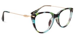 Clement Cat Eye Green-Black Glasses3
