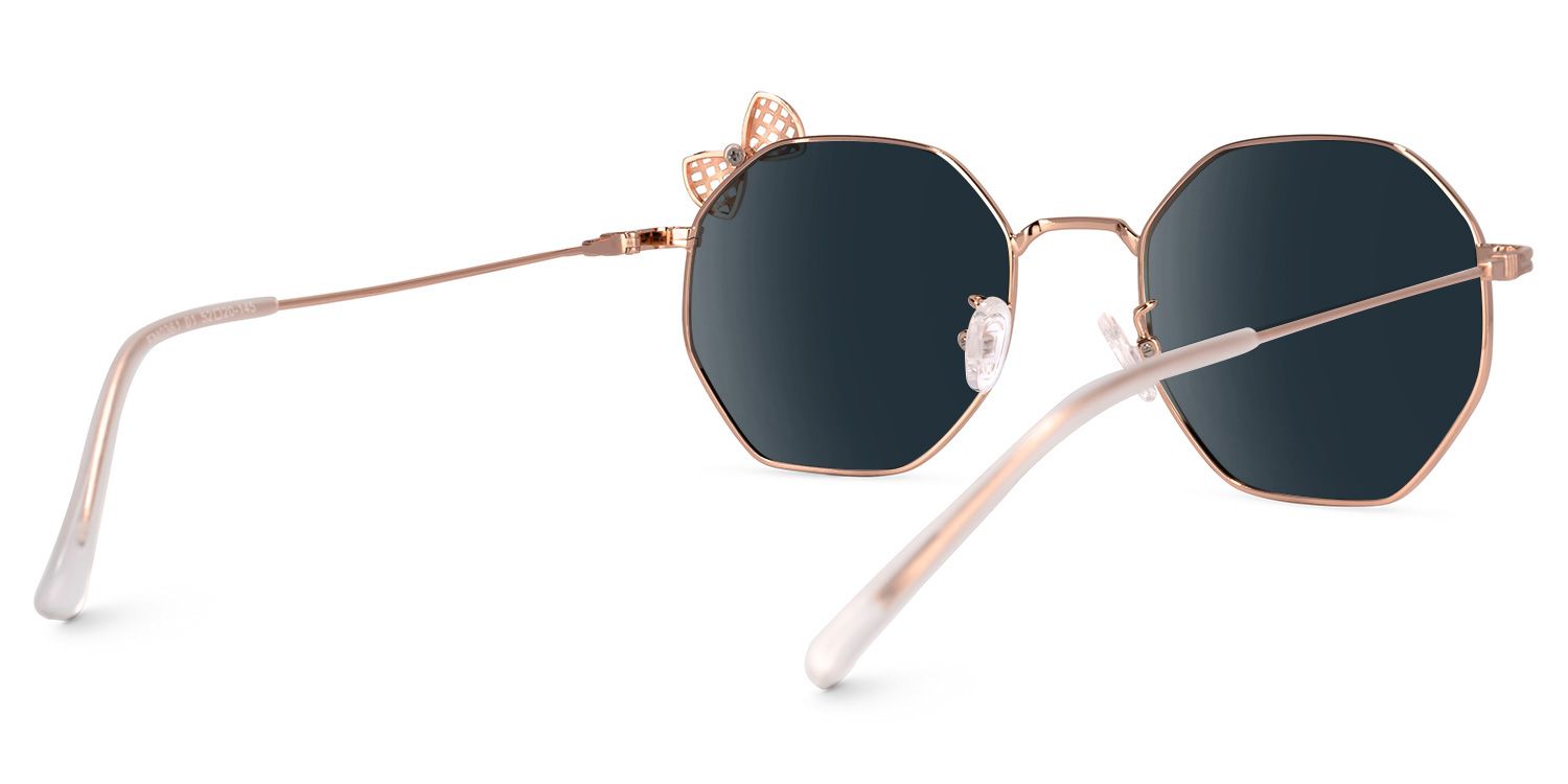 Kaitlyn Metal Rose-Gold Frame Sunglasses | ZEELOOL3