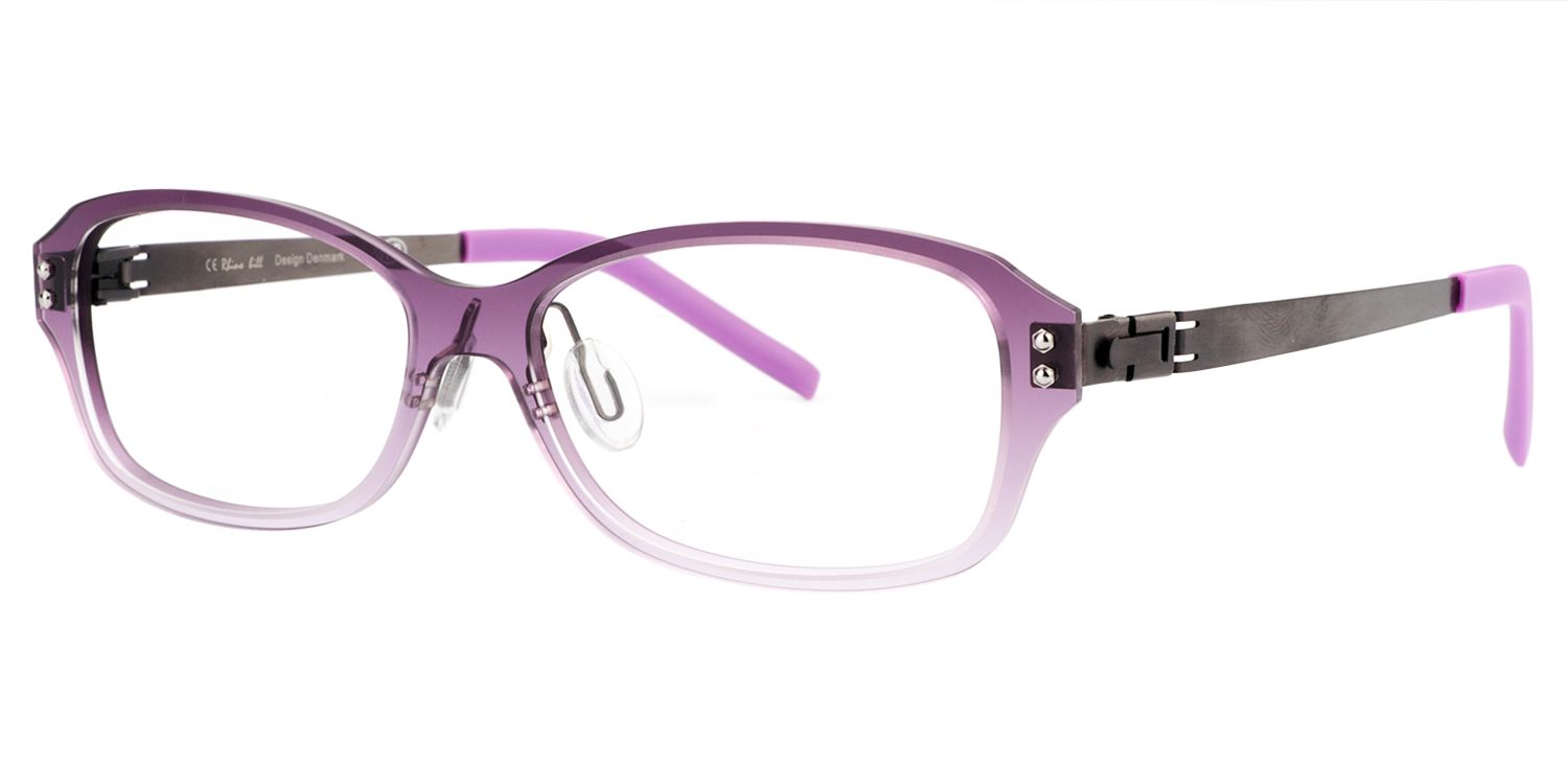 Rectangle Purple Glasses | Zeelool Glasses3