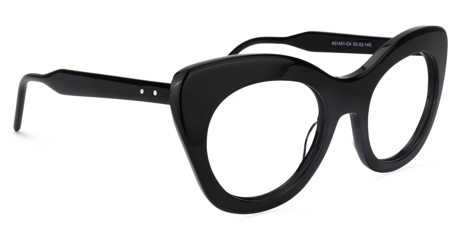 Cat-eye Black Glasses | Zeelool Glasses3