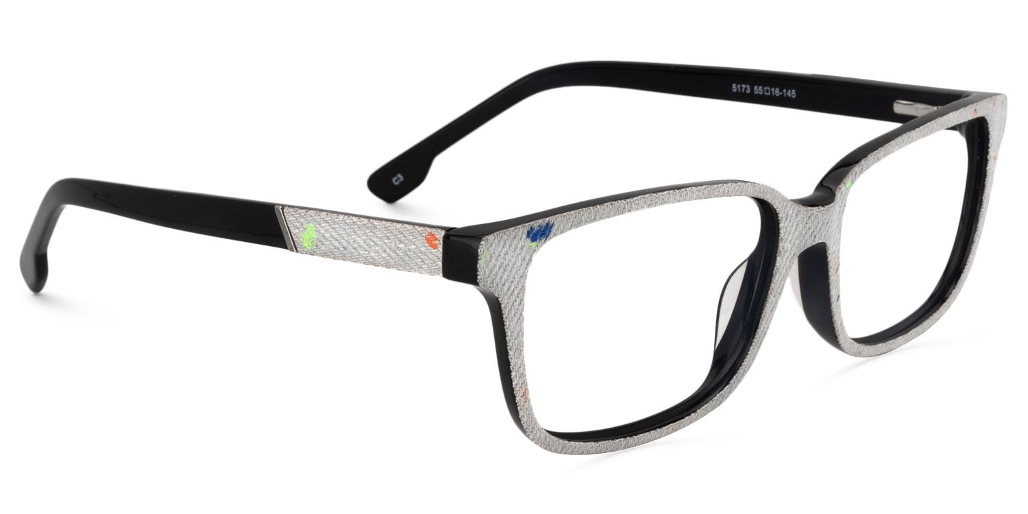 Rectangle Gray Glasses | Zeelool Glasses2