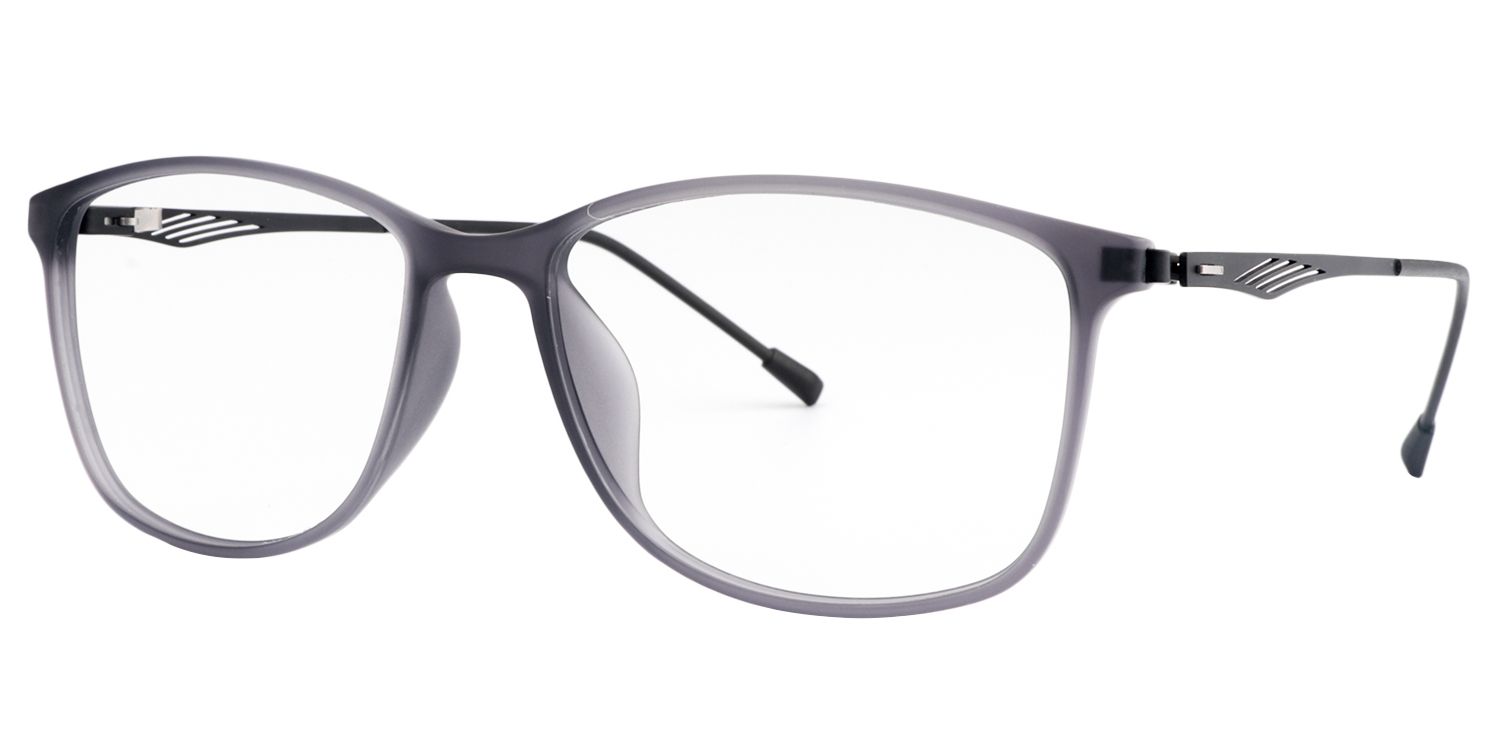 Rectangle Gray Glasses | Zeelool Glasses4