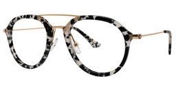 Chars Aviator Black-White Glasses2