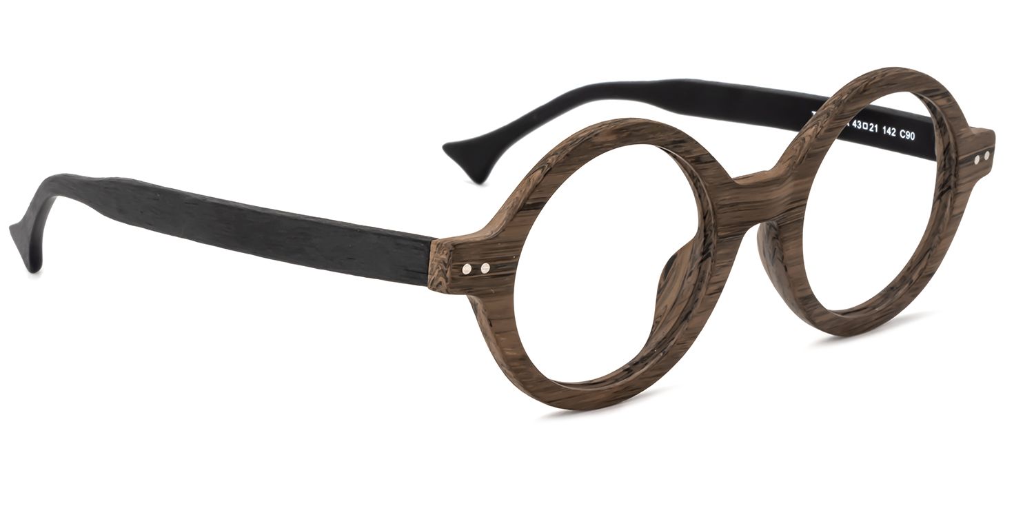 Round Wood Glasses | Zeelool Glasses3