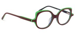 Chuck Round Dark-Red Glasses3